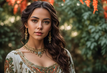 A Portrait Of Breathtakingly Gorgeous, Exotic, Beautiful Woman.
