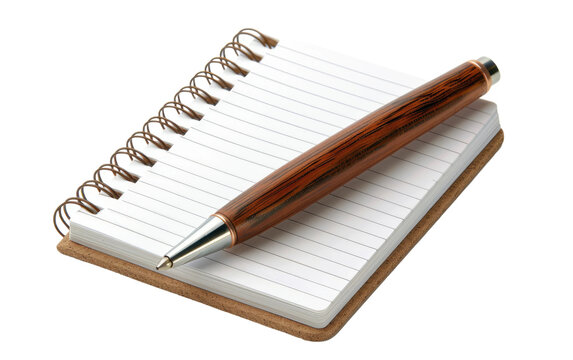 Writing Pad with Pen isolated on transparent Background