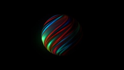 colorful sphere. abstract colorful iridescent plastic ball with linear texture. motion video	
 - Powered by Adobe