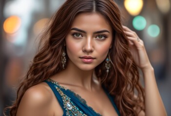 A Portrait Of Breathtakingly Gorgeous, Exotic, Beautiful Woman.
