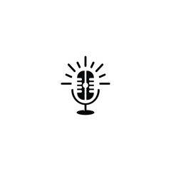 Motivational Podcast Logo Design Icon Best Podcast Element. Podcast Radio Recording Studio