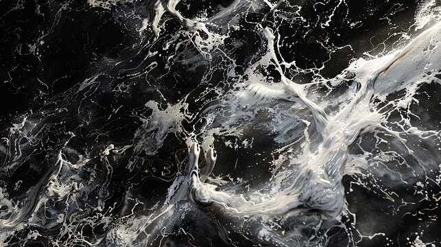 Ethereal wisps of marble seem to float in a sea of dark shadows.