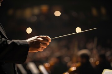 baton leading pianissimo in an orchestral piece