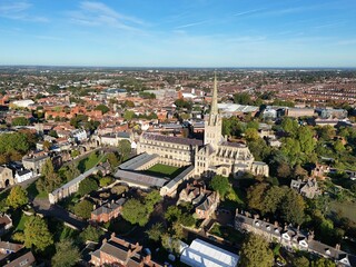 Fototapeta na wymiar .Norwich Cathedral UK drone , aerial , view from air