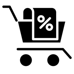 shopping cart glyph 