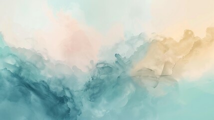 A minimalist abstract art background with soft pastel colors, great for creating a calming atmosphere - obrazy, fototapety, plakaty