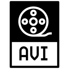 AVI,format,extension,document,file.svg