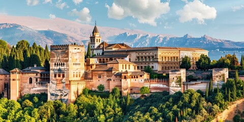 Alhambra's Rich History - obrazy, fototapety, plakaty