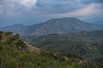 Troodos mountains, Cyprus. Agricultural fields on mountainous terrain 6