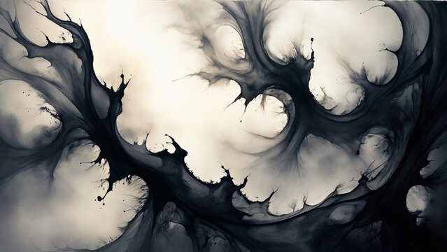 abstract black white swirls