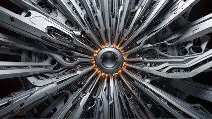 abstract metallic wheel design