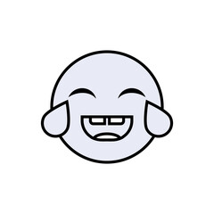 Laugh Hard. Happy, Laughter Emoticon.  