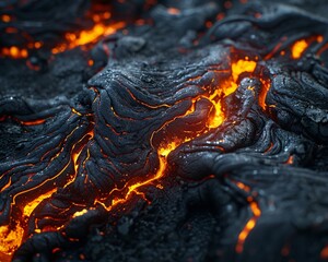 Adrenal glands with a volcanic lava texture close up - obrazy, fototapety, plakaty