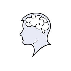 Human Brains Icon. Cleverness, Genius. Smart, Intelligent. Applied as a Trendy Symbol for Design Elements, Presentations, and Web Apps – Vector.