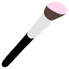 Makeup Brush illustration isolated on a white background.