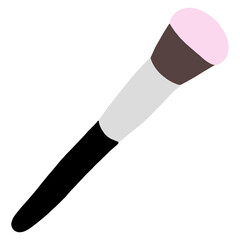 Face Makeup Brush illustration isolated on a white background.