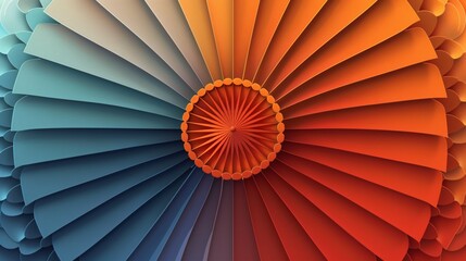 Illustration of the Ashoka wheel representing the concept of Indian Independence Day.