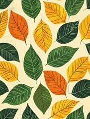 Obraz premium Floral foliage design with seamless abstract illustration.