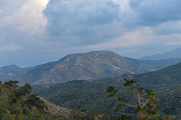 Troodos mountains, Cyprus. Agricultural fields on mountainous terrain 4
