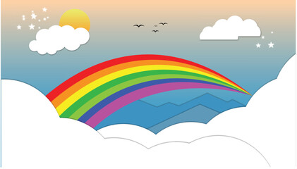 rainbow in the clouds