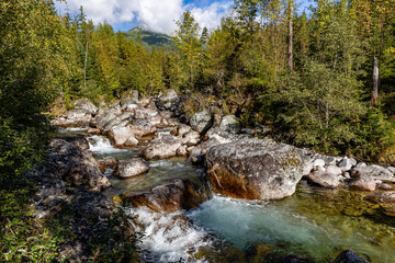 Scenic View, Hiking hight tatra, Téryho chate, Terry Hütte, Mountain River, Slovakia
