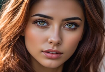 Fototapeta premium A Portrait Of Breathtakingly Gorgeous, Exotic, Beautiful Woman. 