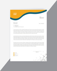 Creative letterhead template design. business minimal letterhead design template.