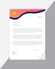 Obraz premium Creative Professional Letterhead Template with Modern Design