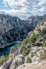 The Calanques National Park, near Marseille in the south of France. Magnificent landscapes, calanques with turquoise waters, a heaven place for summer