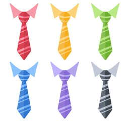 ties or neckties flat design - 768615939