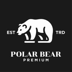 Obraz premium polar bear logo vector design template