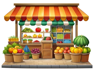 Foto op Plexiglas fresh fruit or vegetable stall © Shanila