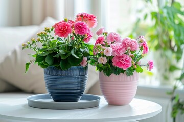 Abundant Flowers in Vase on Table