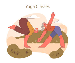 Yoga Classes concept.