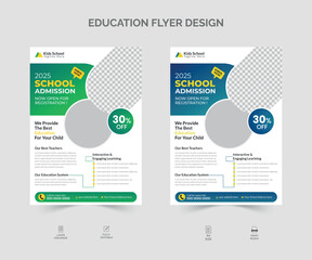 School admission flyer, education flyer template, kids education admission leaflet, a4 education flyer with print ready, poster.