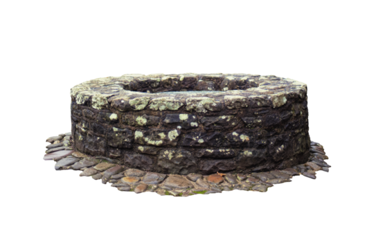 An ancient stone well isolated png