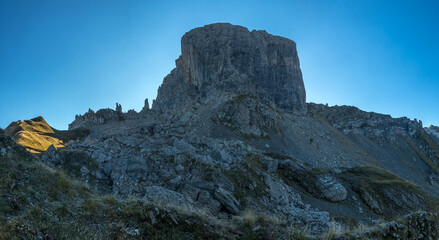 Paysage du Beaufortain en été , La Pierra Menta  , Savoie , Alpes , France