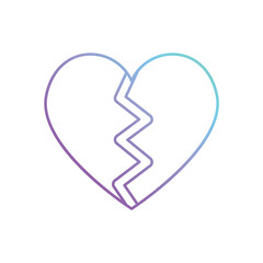 Gradient Color  Broken Heart vector icon