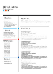 Resume vector design template 