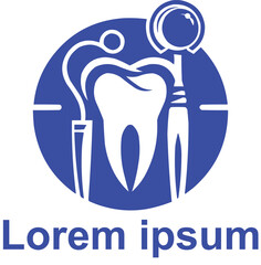 vector dental logo design 