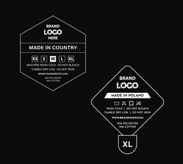 Neck label template concept vector or EPS design for cloths