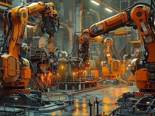 Robotics plant production, industry 4.0 - 768630172