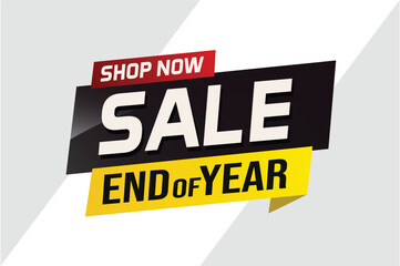 End of year Sale word concept vector illustration with lines and 3d style, landing page, template, ui, web, mobile app, poster, banner, flyer, background, gift card, coupon, label, wallpaper

