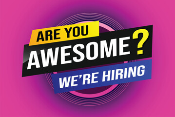 Are you awesome word concept vector illustration  and 3d style, landing page, template, ui, web, mobile app, poster, banner, flyer, background, gift card, coupon, label, wallpaper

