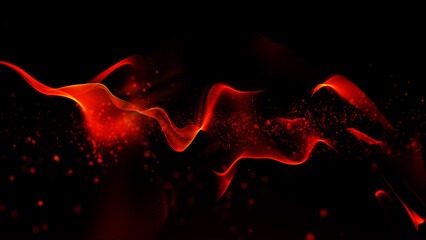 Abstract elegant luxury particle and dot wave background animation