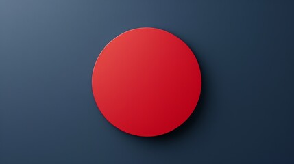 The solid red circle stands out against the minimalist dark blue background in the top view. Simple yet eye-catching and modern elements. This makes it suitable for a variety of designs.
