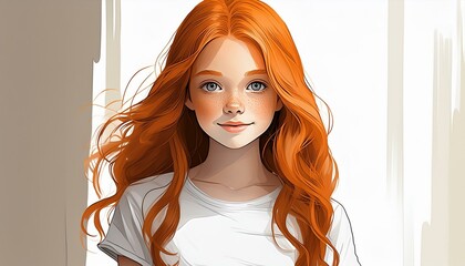 red headed young girl