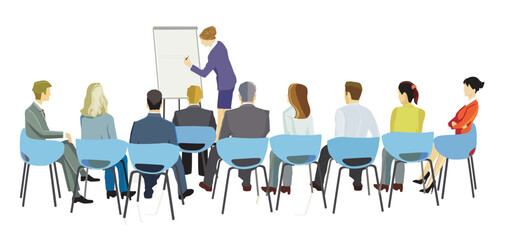 Beratung, Vortrag Geschäftliche Besprechung illustration