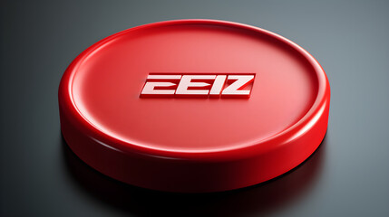 Illustration of a Bold Red 'EZ' Button Symbolizing Simplicity and Ease in Business and Technology