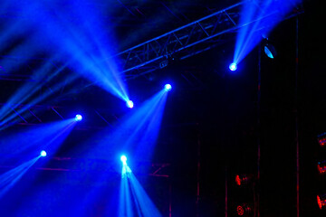 Fototapeta na wymiar Stage Spotlight with rays. Concert lighting background